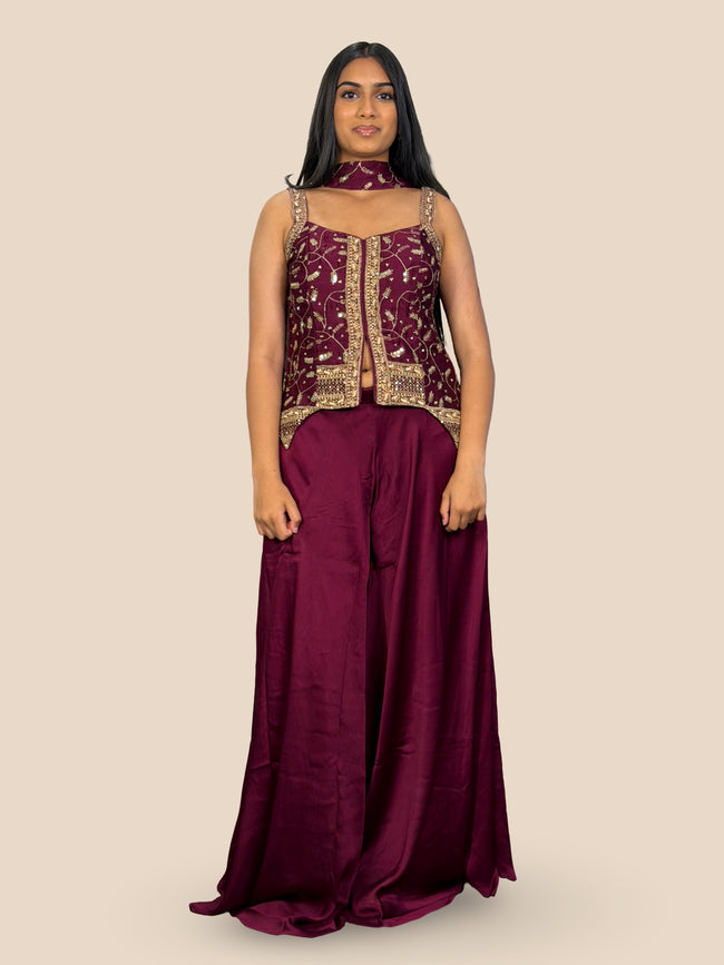 Isha Wine Indo Western
