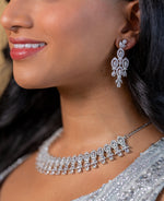 Crystal Diamond Necklace & Earrings Set