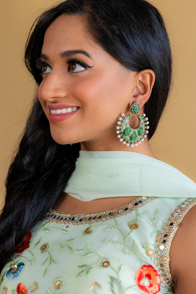 Mint Garden Georgette Sharara Suit