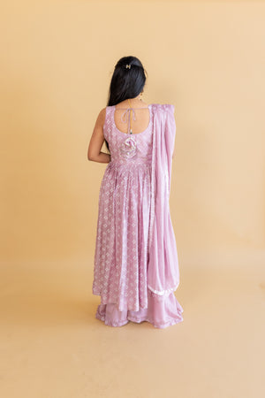 Pretty in Pink Silk Frock Suit