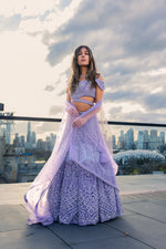 1 of 1 Lavender Sequin Reception Lehenga